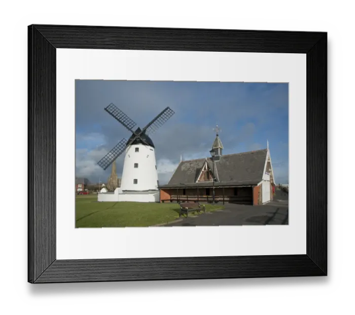 Framed Print : Windmill and old lifeboat house in seaside resort town, Lytham Windmill, Old Lifeboat House Museum, Lytham St Framed Print : Windmill and old lifeboat house in seaside resort town, Lytham Windmill, Old Lifeboat House Museum, Lytham St