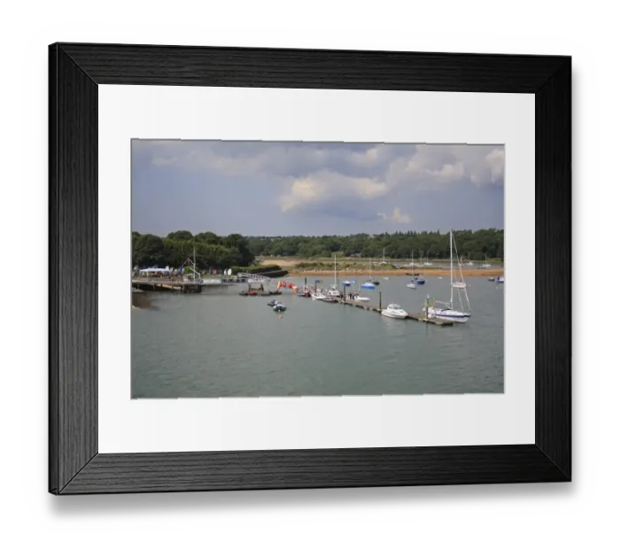 Framed Print : Boats at mooring in harbour, Wootton Creek, Fishbourne, Isle of Wight, England, july Framed Print : Boats at mooring in harbour, Wootton Creek, Fishbourne, Isle of Wight, England, july