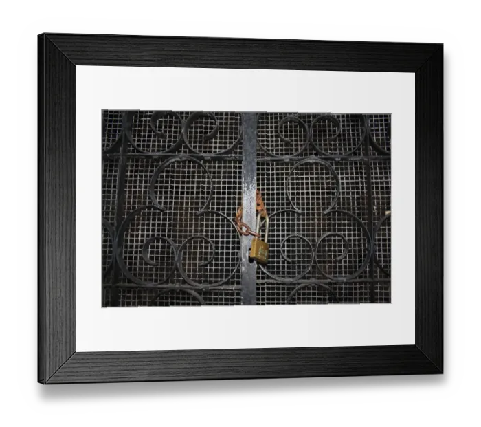 Framed Print : Padlock and chain on church porch gate, St. Marys Church, Market Weston, Suffolk, England, october Framed Print : Padlock and chain on church porch gate, St. Marys Church, Market Weston, Suffolk, England, october