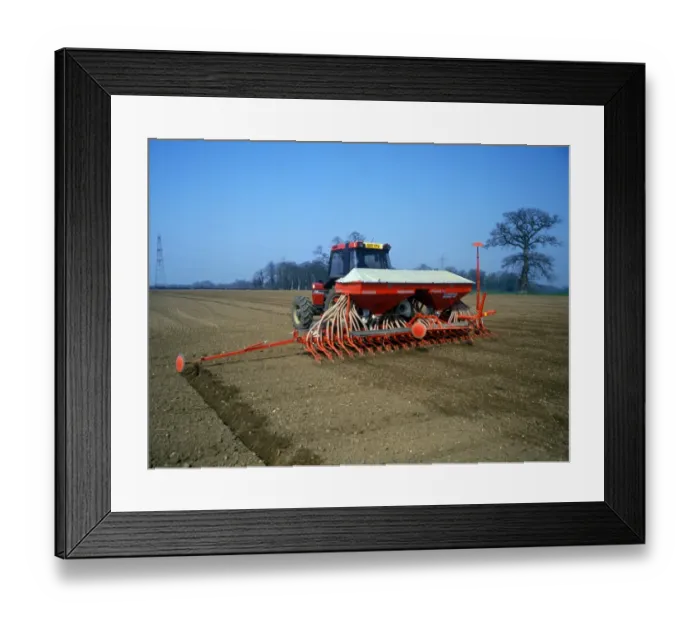 Framed Print : drilling linseed early April Framed Print : drilling linseed early April