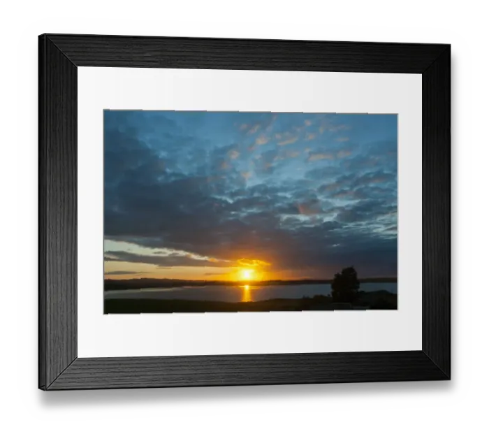 Framed Print : View of coastline at sunset, Bamburgh, Northumberland, England, july Framed Print : View of coastline at sunset, Bamburgh, Northumberland, England, july