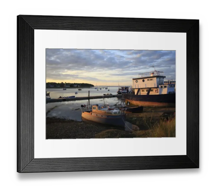 Framed Print : Boats in harbour at sunset, Bembridge Harbour, Bembridge, Isle of Wight, England, june Framed Print : Boats in harbour at sunset, Bembridge Harbour, Bembridge, Isle of Wight, England, june