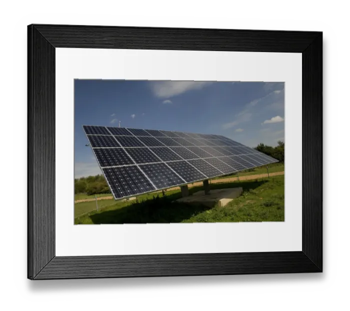 Framed Print : Tracking solar energy panels at ecotech centre, Swaffham, Norfolk, England, august Framed Print : Tracking solar energy panels at ecotech centre, Swaffham, Norfolk, England, august