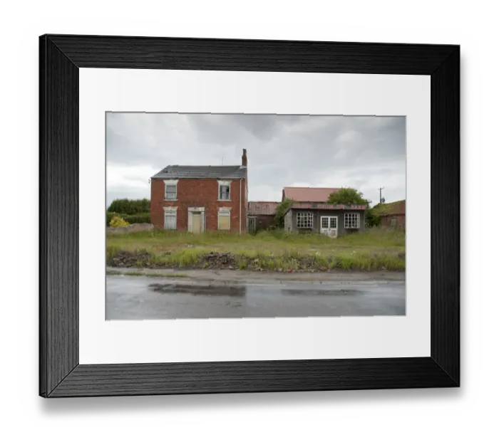 Framed Print : Derelict house and disused farm shop, Haxey, Isle of Axholme, Lincolnshire, England, june Framed Print : Derelict house and disused farm shop, Haxey, Isle of Axholme, Lincolnshire, England, june