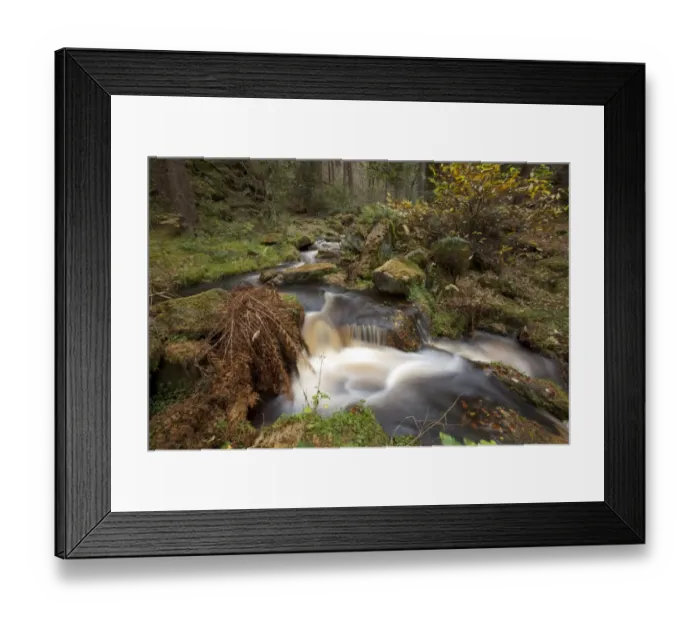 Framed Print : Cascade on upland stream in woodland habitat, Wyming Brook, Sheffield, South Yorkshire, England, november Framed Print : Cascade on upland stream in woodland habitat, Wyming Brook, Sheffield, South Yorkshire, England, november