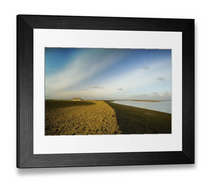 Framed Print : View of shingle beach, Shingle Street, Suffolk, England, march Framed Print : View of shingle beach, Shingle Street, Suffolk, England, march