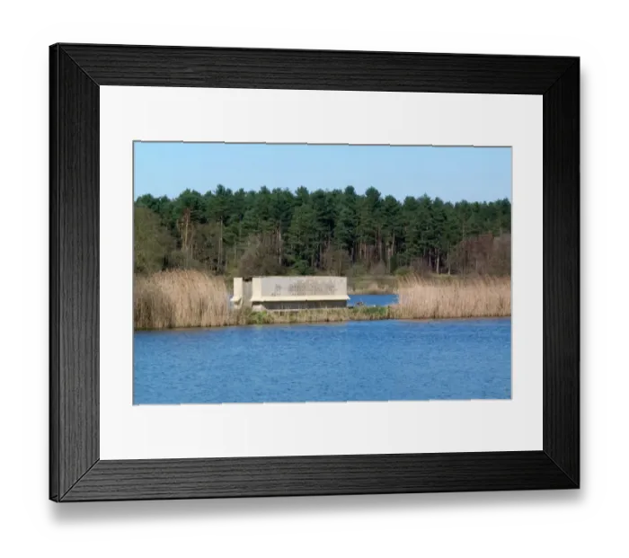 Framed Print : Artificial concrete sand martin nesting block at Lackford Lakes, a Suffolk Wildlife Trust Reserve