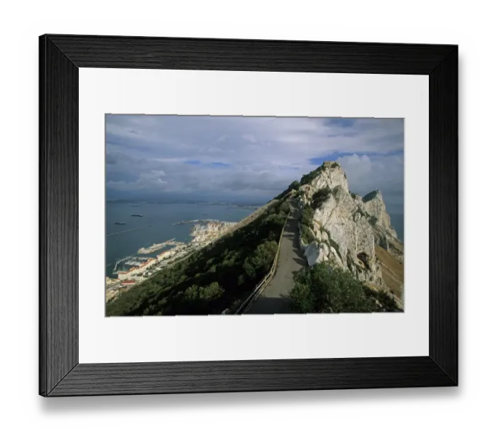 Framed Print : View of monolithic limestone promontory, Rock of Gibraltar, Gibraltar Framed Print : View of monolithic limestone promontory, Rock of Gibraltar, Gibraltar