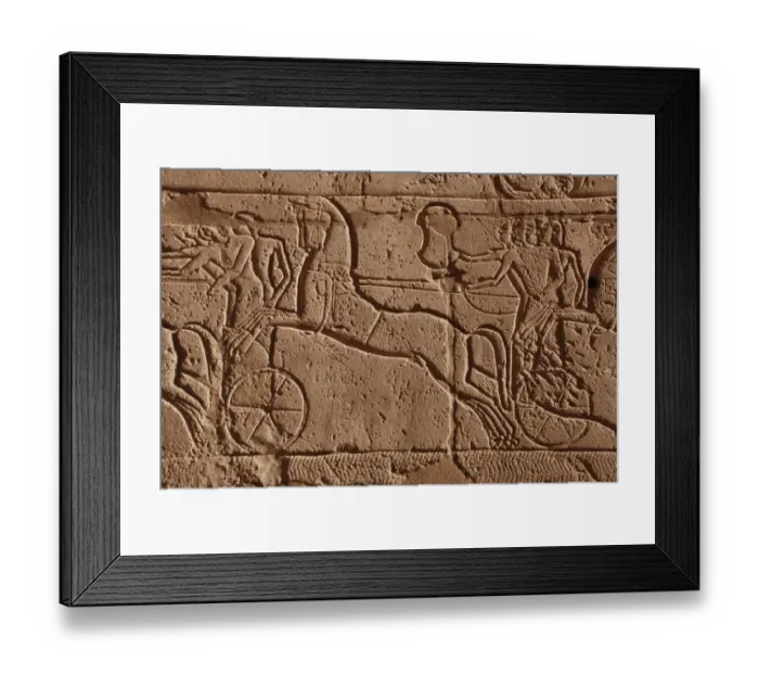Framed Print : Wall relief of chariot with 19th Century graffiti, The Ramesseum (Mortuary Temple of Pharaoh Ramesses II), West Bank Framed Print : Wall relief of chariot with 19th Century graffiti, The Ramesseum (Mortuary Temple of Pharaoh Ramesses II), West Bank