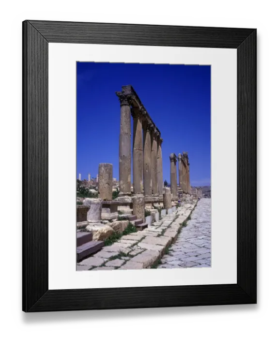 Framed Print : Middle East-Jordan The Cardo at Jerash - Jordan Framed Print : Middle East-Jordan The Cardo at Jerash - Jordan