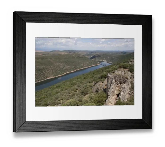 Framed Print : Looking at the River Tagus from Monfrague castle, Extremadura, spain Framed Print : Looking at the River Tagus from Monfrague castle, Extremadura, spain