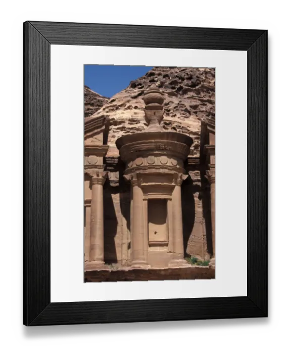 Framed Print : Middle East-Jordan Detailed features of the Nabataean Temple of al-Deir - Petra - Jordan Framed Print : Middle East-Jordan Detailed features of the Nabataean Temple of al-Deir - Petra - Jordan