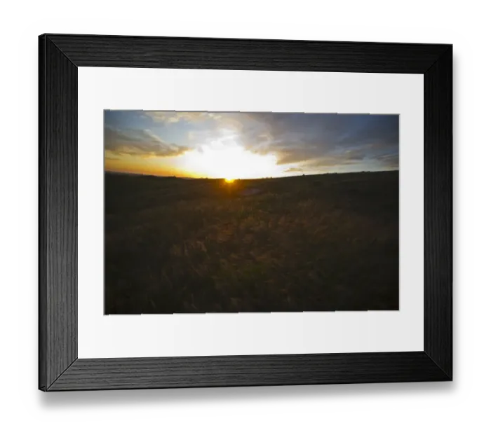 Framed Print : View over steppe habitat at sunset, near Lleida, Catalonia, Spain, may Framed Print : View over steppe habitat at sunset, near Lleida, Catalonia, Spain, may