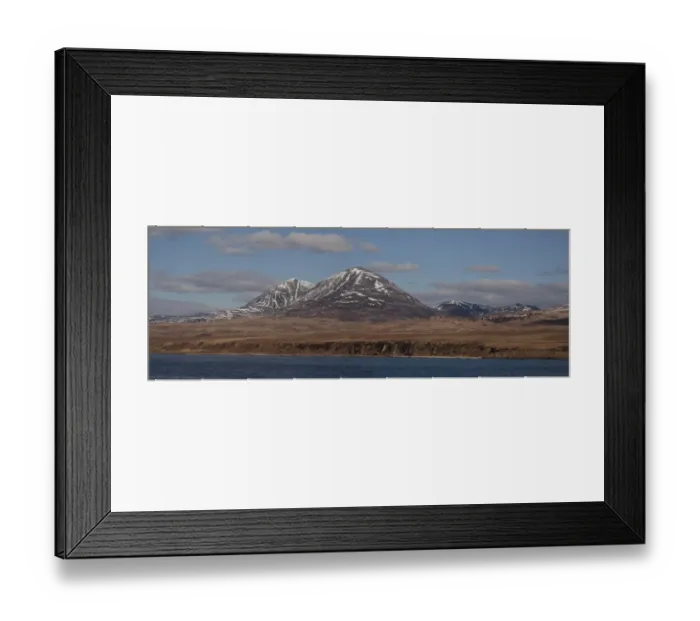 Framed Print : The snow covered Paps of Jura viewed over the Sound of Islay Framed Print : The snow covered Paps of Jura viewed over the Sound of Islay