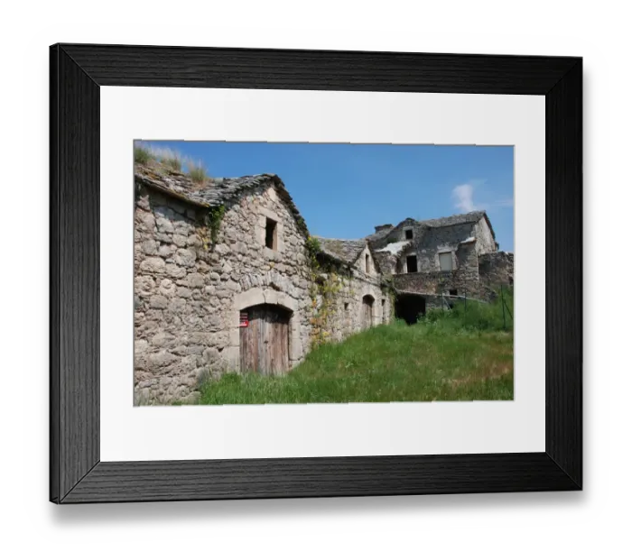 Framed Print : Typical farm buildings, Causse Mejean, Aveyron, Midi-Pyrenees, France, may Framed Print : Typical farm buildings, Causse Mejean, Aveyron, Midi-Pyrenees, France, may