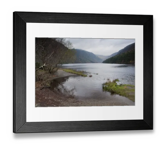 Framed Print : View of lake habitat, Upper Lake, Wicklow Way Walking Route, Glendalough Valley, Wicklow Mountains N. P Framed Print : View of lake habitat, Upper Lake, Wicklow Way Walking Route, Glendalough Valley, Wicklow Mountains N. P