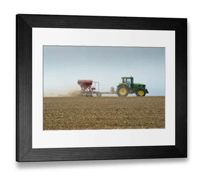 Framed Print : John Deere 6920S tractor with Simbahorsch CO 4 seed drill, drilling arable field, Frampton, Dorset, England, september Framed Print : John Deere 6920S tractor with Simbahorsch CO 4 seed drill, drilling arable field, Frampton, Dorset, England, september