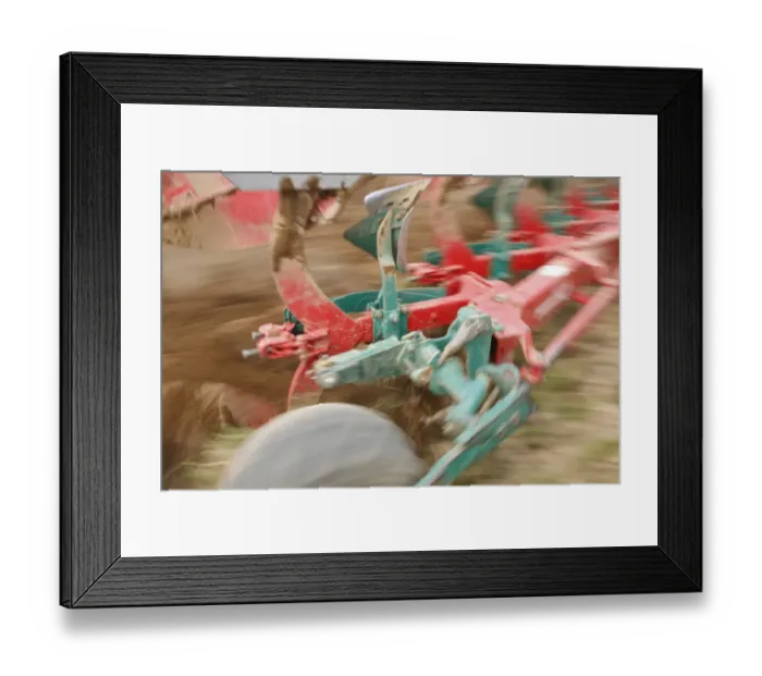Framed Print : Contractor with Kverneland five-furrow plough, ploughing dry soil, Cotes d Armor, Brittany, France, may Framed Print : Contractor with Kverneland five-furrow plough, ploughing dry soil, Cotes d Armor, Brittany, France, may