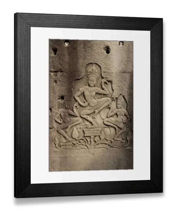 Framed Print : Bas-relief of Apsaras (dancing girls) in Khmer tem Bayon, Angkor Thom, Siem Riep, Cambodia Framed Print : Bas-relief of Apsaras (dancing girls) in Khmer tem Bayon, Angkor Thom, Siem Riep, Cambodia