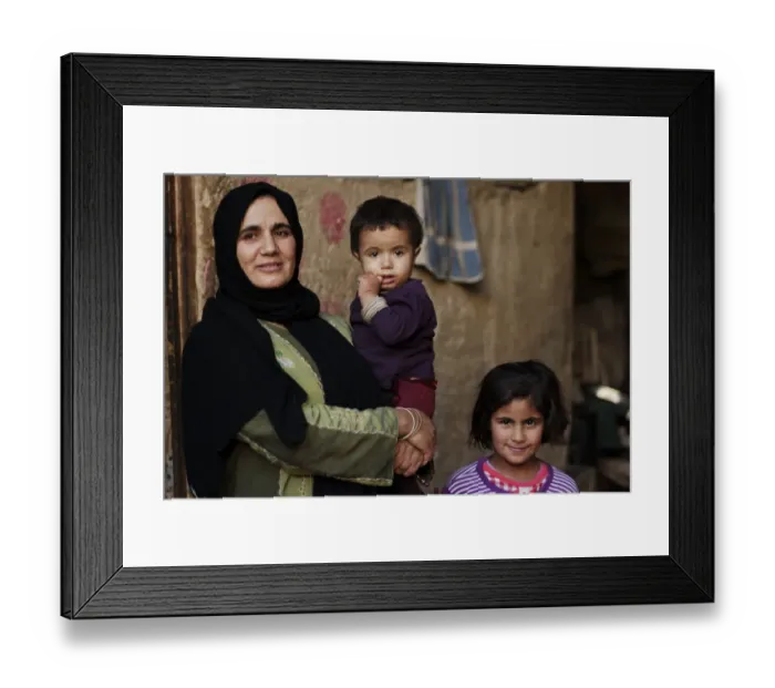 Framed Print : Palestinian refugees, woman and children, Palestinian refugee camp, Jerash, Jordan, november Framed Print : Palestinian refugees, woman and children, Palestinian refugee camp, Jerash, Jordan, november