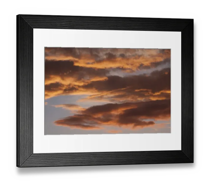 Framed Print : Golden colours of the setting sun in the Botswanan sky