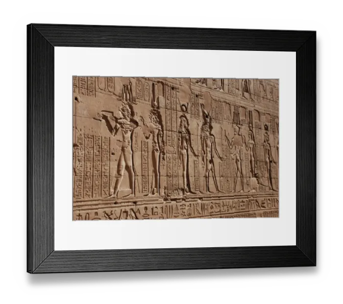 Framed Print : Defaced reliefs, Passage of Victory, Temple of Horus, Edfu, Egypt, january Framed Print : Defaced reliefs, Passage of Victory, Temple of Horus, Edfu, Egypt, january