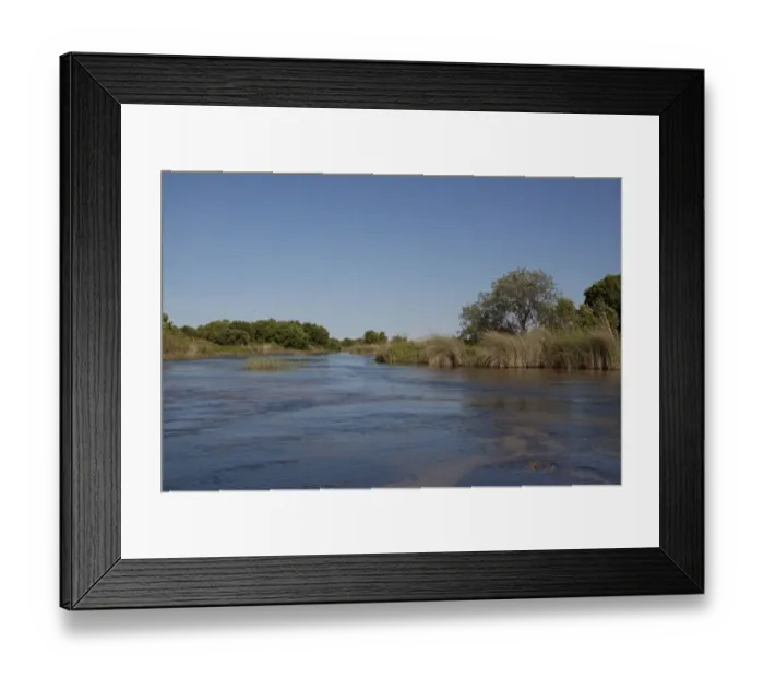 Framed Print : the Monachena River. Okavango Delta, Botswana Framed Print : the Monachena River. Okavango Delta, Botswana