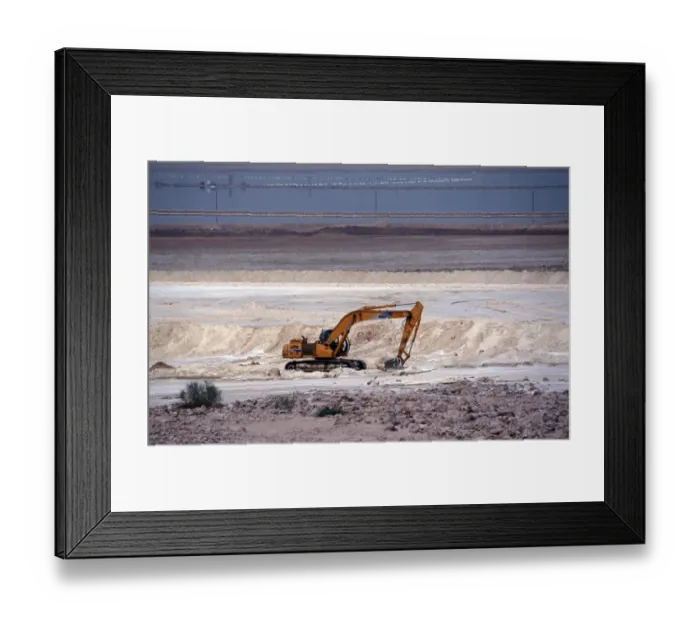 Framed Print : Middle East-Jordan Salt Mining on the Dead Sea, Jordan Framed Print : Middle East-Jordan Salt Mining on the Dead Sea, Jordan