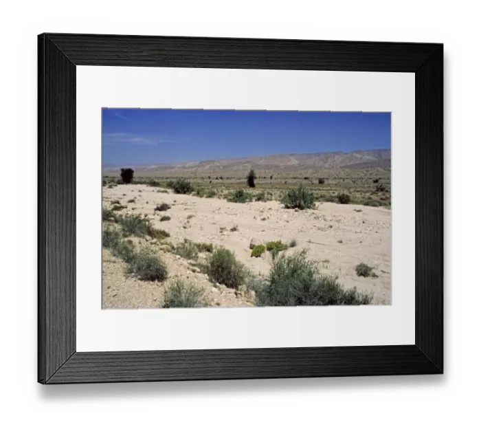 Framed Print : View of dry riverbed, East Bank, Mand River, Zagros Mountains, Iran Framed Print : View of dry riverbed, East Bank, Mand River, Zagros Mountains, Iran