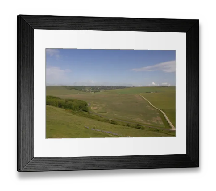 Framed Print : Looking in land from Belle Tout lighthouse, Beachy Head towards East Dean and Friston. South Downs east Framed Print : Looking in land from Belle Tout lighthouse, Beachy Head towards East Dean and Friston. South Downs east