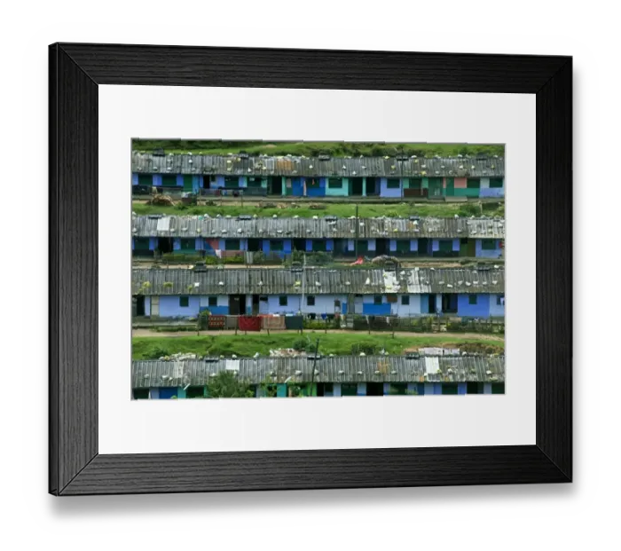 Framed Print : Tea plantation workers housing on hillside, Munnar, Western Ghats, Kerala, India Framed Print : Tea plantation workers housing on hillside, Munnar, Western Ghats, Kerala, India