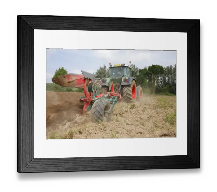 Framed Print : Contractor with Fendt 714 tractor and Kverneland five-furrow plough, ploughing dry soil, Cotes d Armor, Brittany Framed Print : Contractor with Fendt 714 tractor and Kverneland five-furrow plough, ploughing dry soil, Cotes d Armor, Brittany