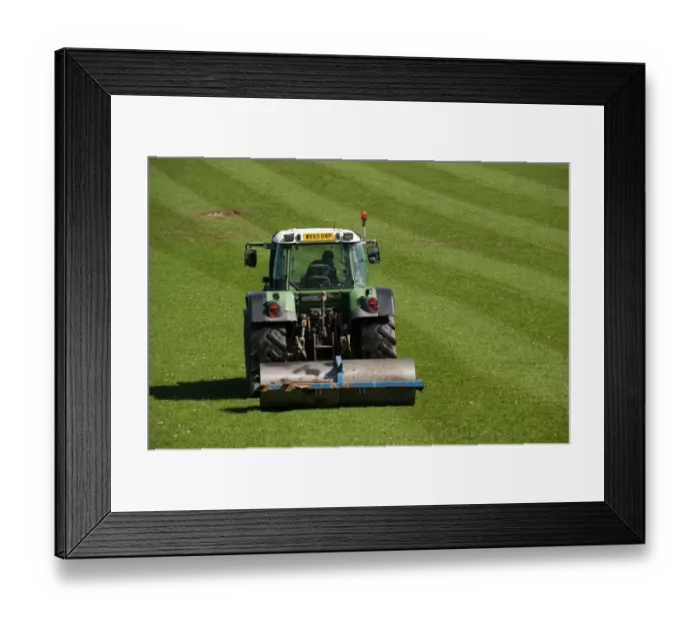 Framed Print : Fendt Favorit 716 tractor with rollers, rolling grassland pasture, England, april