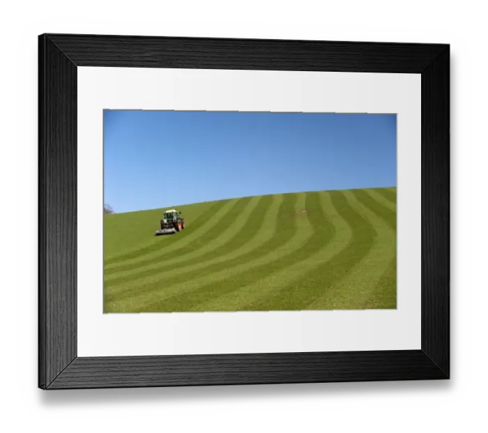 Framed Print : Fendt Favorit 716 tractor with rollers, rolling grassland pasture, England, april Framed Print : Fendt Favorit 716 tractor with rollers, rolling grassland pasture, England, april