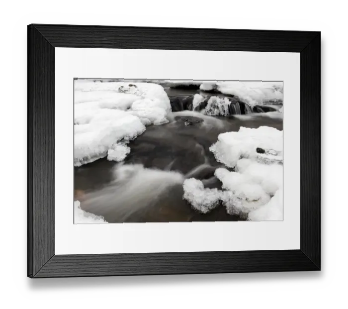 Framed Print : Frozen cascades on river, River Rawthey, Cumbria, England, december Framed Print : Frozen cascades on river, River Rawthey, Cumbria, England, december