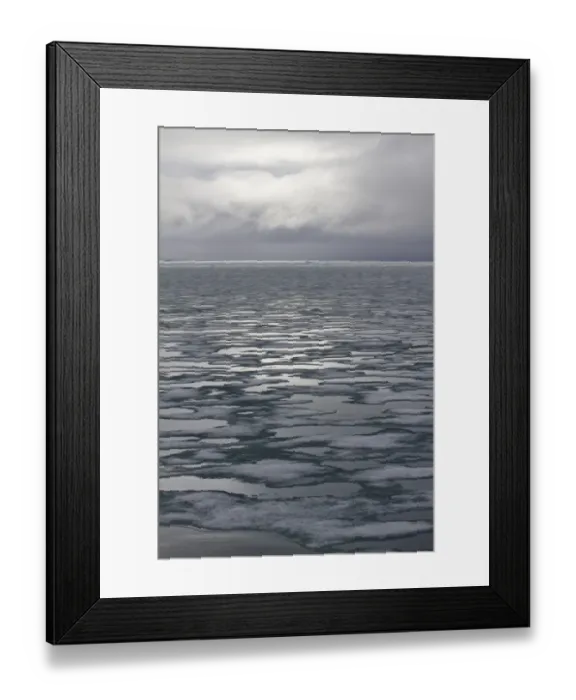 Framed Print : View of sea ice, Spitzbergen, Svalbard, july Framed Print : View of sea ice, Spitzbergen, Svalbard, july