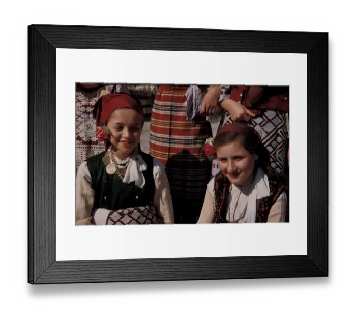 Framed Print : Bulgaria National Costume, Silistra, Bulgaria