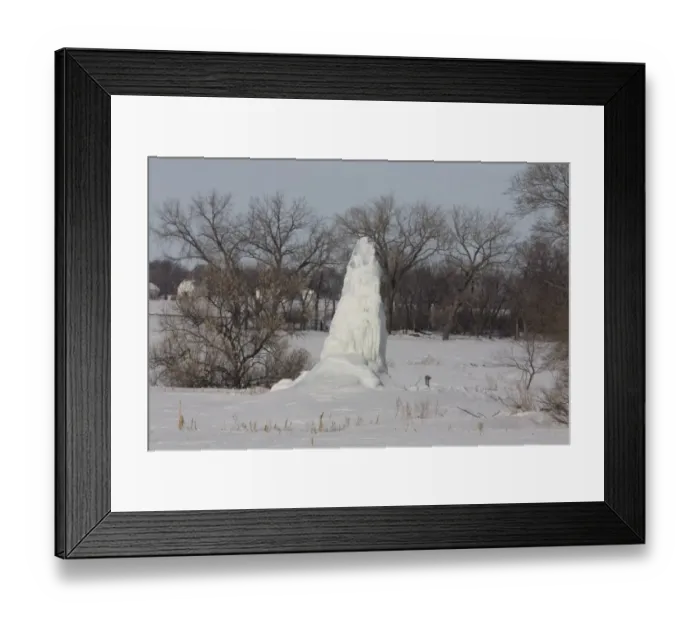 Framed Print : Ice formed at leaking water well in freezing temperatures, North Dakota, U. S. A. february Framed Print : Ice formed at leaking water well in freezing temperatures, North Dakota, U. S. A. february
