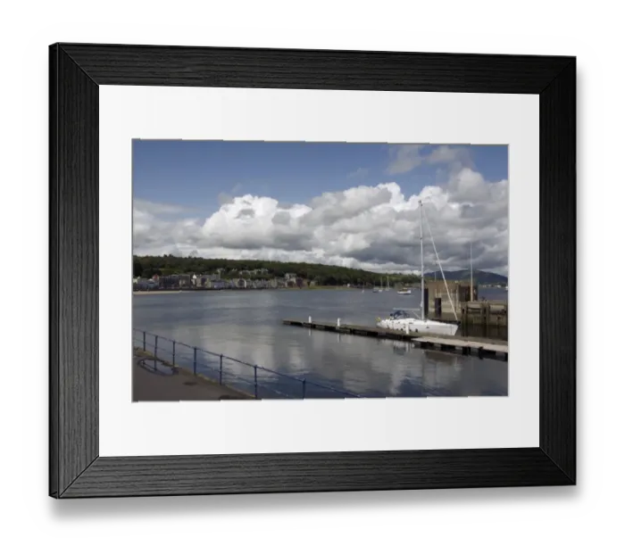 Framed Print : View of jetty and coastal town, Rothesay, Isle of Bute, Argyll and Bute, Scotland, july Framed Print : View of jetty and coastal town, Rothesay, Isle of Bute, Argyll and Bute, Scotland, july