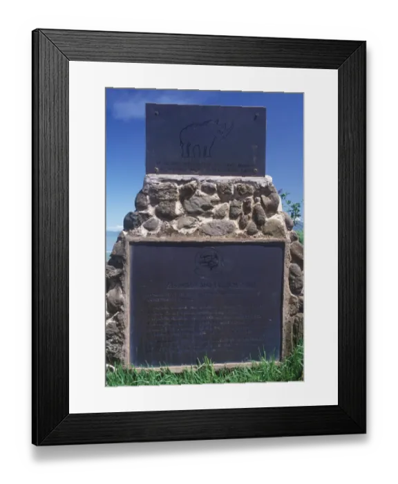 Framed Print : Africa Tanzania Remembrance plaque, Ngorongoro Tanzania Framed Print : Africa Tanzania Remembrance plaque, Ngorongoro Tanzania