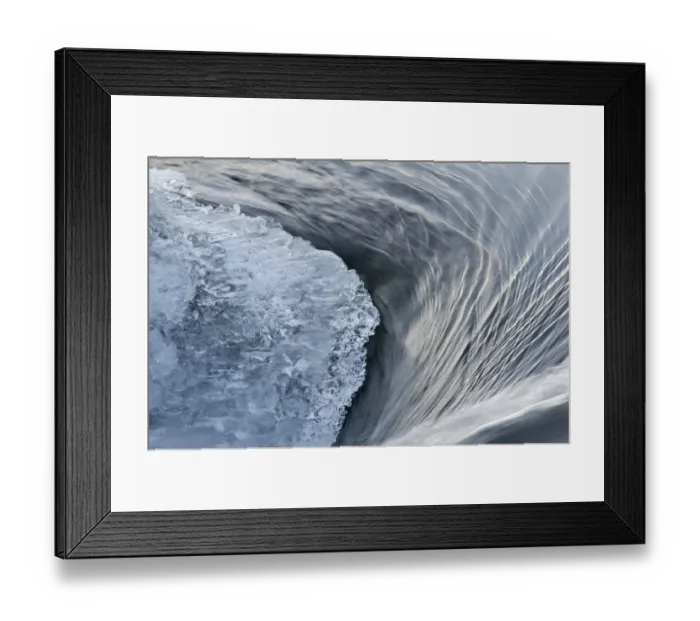 Framed Print : Flowing water and ice on partially frozen river, River Nith, Dumfries and Galloway, Scotland, december Framed Print : Flowing water and ice on partially frozen river, River Nith, Dumfries and Galloway, Scotland, december