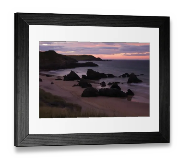 Framed Print : Rocks on beach at sunset, Durness Beach, Durness, Sutherland, Highlands, Scotland, july Framed Print : Rocks on beach at sunset, Durness Beach, Durness, Sutherland, Highlands, Scotland, july