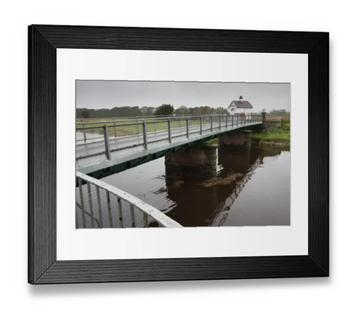 Framed Print : Toll bridge over river, connecting districts of Fylde and Over Wyre, Cartford Toll Bridge, River Wyre Framed Print : Toll bridge over river, connecting districts of Fylde and Over Wyre, Cartford Toll Bridge, River Wyre