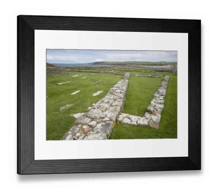 Framed Print : Ruins of ancient Norse settlement, Brough of Birsay, Mainland, Orkney, Scotland, june