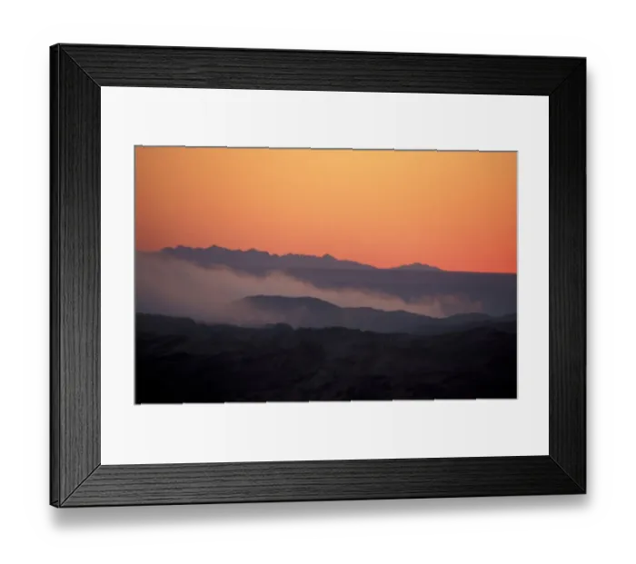 Framed Print : Fog Early morning light on low lying fog near the coast of Swakopmund, Namibia Framed Print : Fog Early morning light on low lying fog near the coast of Swakopmund, Namibia