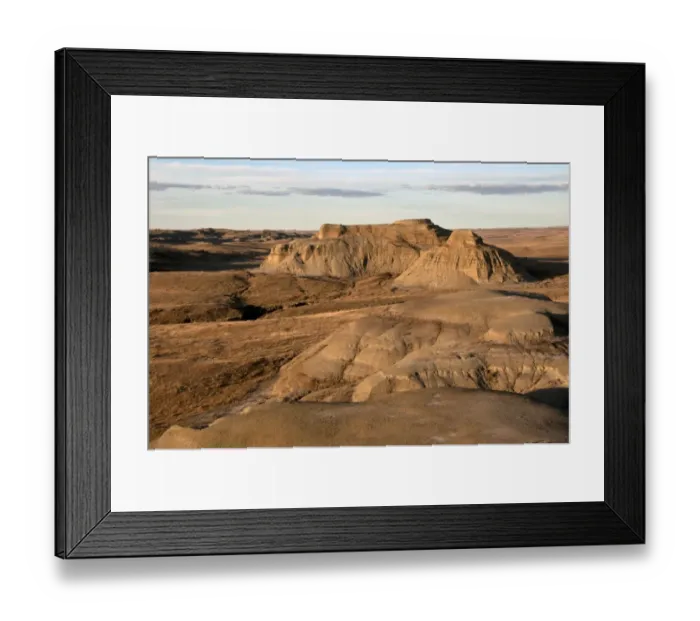 Framed Print : View of badlands in shortgrass prairie habitat, East Bloc, Grasslands N. P. Southern Saskatchewan, Canada, october Framed Print : View of badlands in shortgrass prairie habitat, East Bloc, Grasslands N. P. Southern Saskatchewan, Canada, october