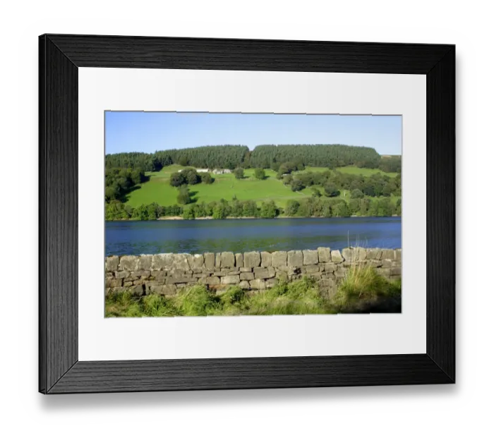 Framed Print : View of drystone wall and reservoir, Gouthwaite Reservoir, Nidderdale, Yorkshire Dales, North Yorkshire, England Framed Print : View of drystone wall and reservoir, Gouthwaite Reservoir, Nidderdale, Yorkshire Dales, North Yorkshire, England