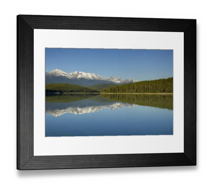 Framed Print : View of mountains reflected in lake, Trident Range, Patricia Lake, Jasper N. P. Rocky Mountains, Alberta, Canada, june Framed Print : View of mountains reflected in lake, Trident Range, Patricia Lake, Jasper N. P. Rocky Mountains, Alberta, Canada, june
