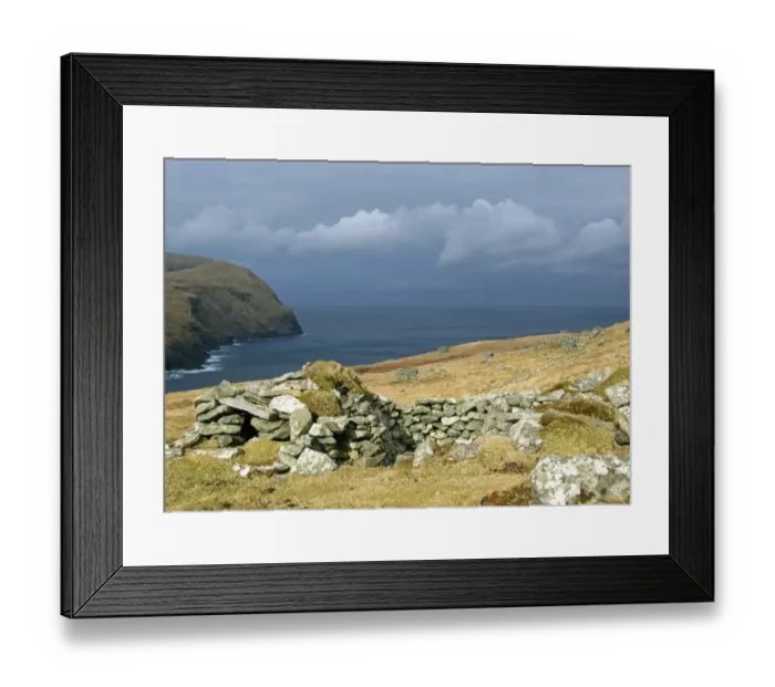 Framed Print : Ruin of old cleet for storing seabirds, St. Kilda, Outer Hebrides, Scotland, march Framed Print : Ruin of old cleet for storing seabirds, St. Kilda, Outer Hebrides, Scotland, march