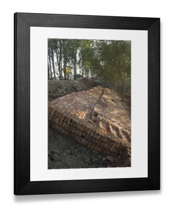 Framed Print : Bricks used for flood defence repairs, Sundarbans, Ganges Delta, West Bengal, India Framed Print : Bricks used for flood defence repairs, Sundarbans, Ganges Delta, West Bengal, India